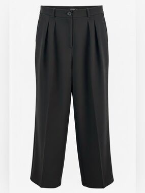 Ella Rafaella Black Wide Leg Dress Pants 16 High Rise Career Work Trousers